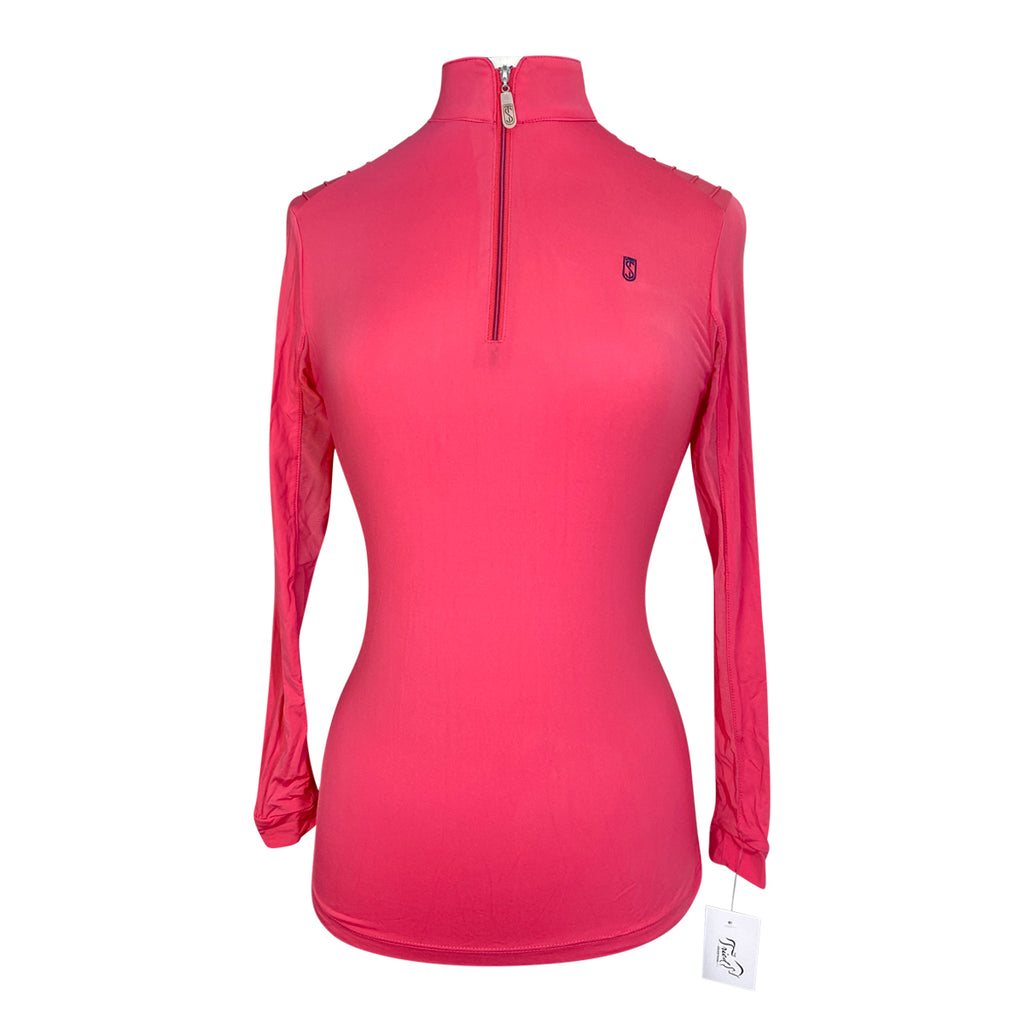 Tredstep 'Sun Chic' Shirt in Pink/Navy Collar 