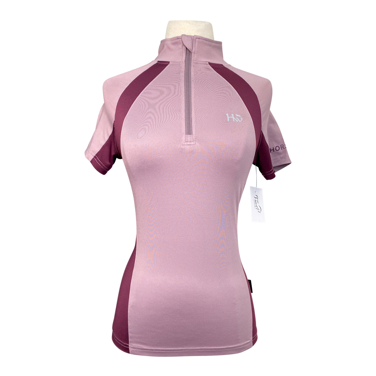 Horseware Women's Aveen Half Zip Short Sleeve Tech Top  in Purple
