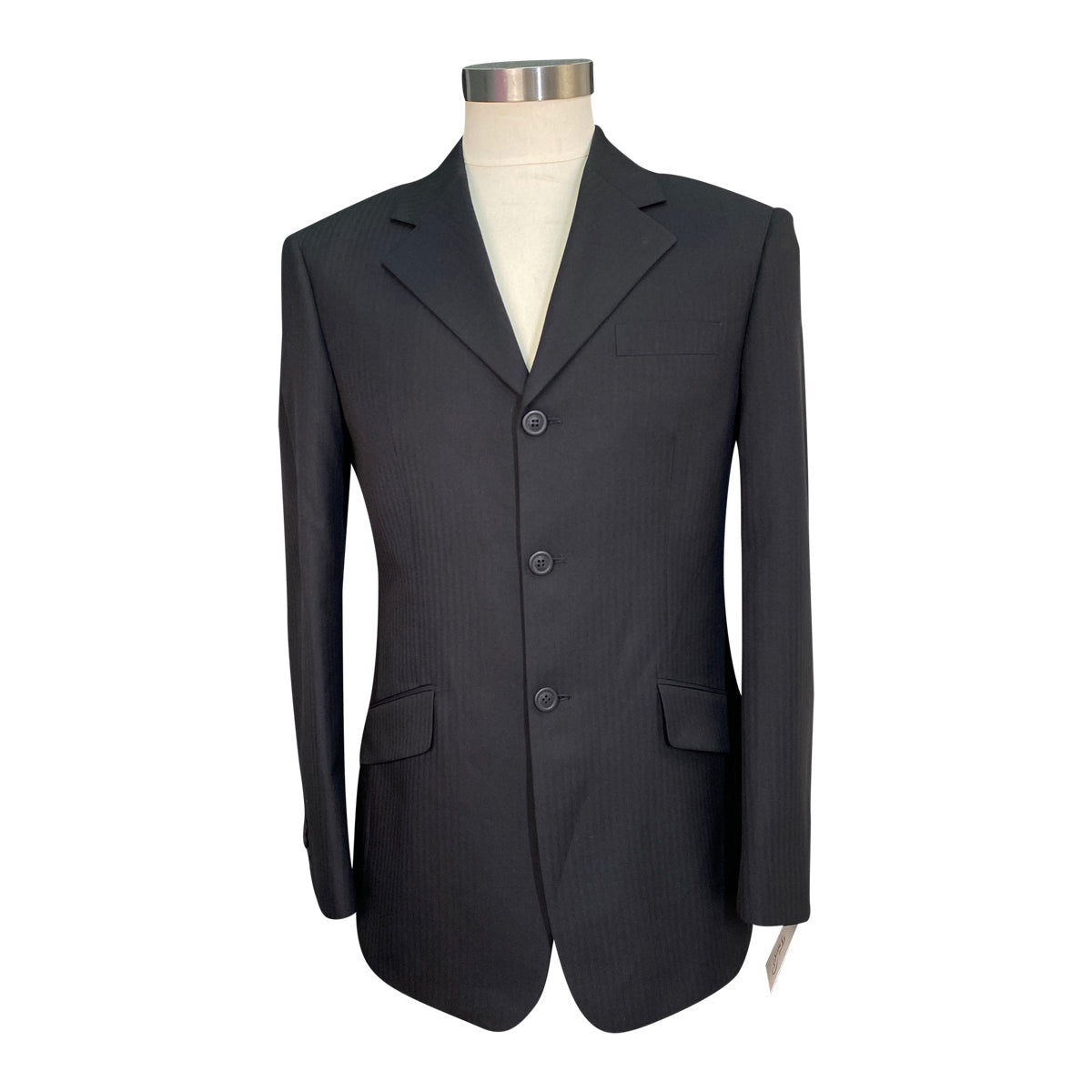 RJ Classics 'National' Men's Show Coat in Black Pinstripe
