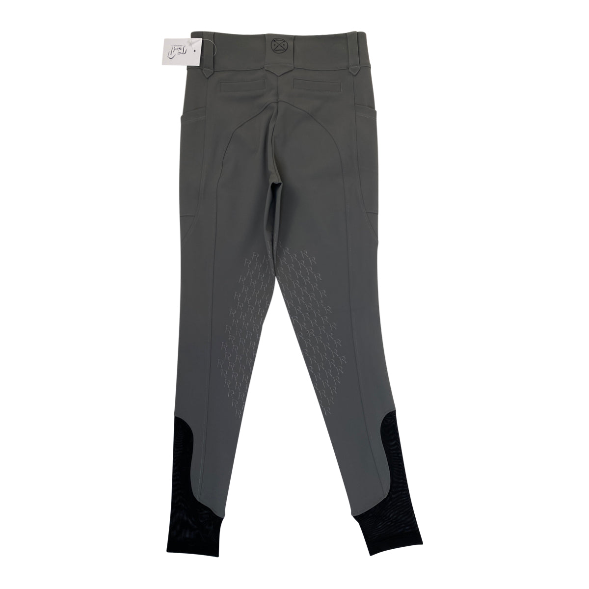 Free Ride Equestrian Lux Knee Grip Breeches in Stone Grey