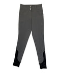 Free Ride Equestrian Lux Knee Grip Breeches in Stone Grey
