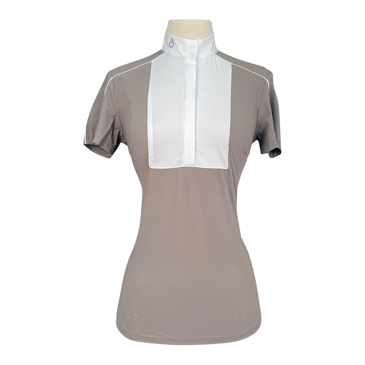 Cavalleria Toscana S/S Competition Shirt w/Bib in Tortora