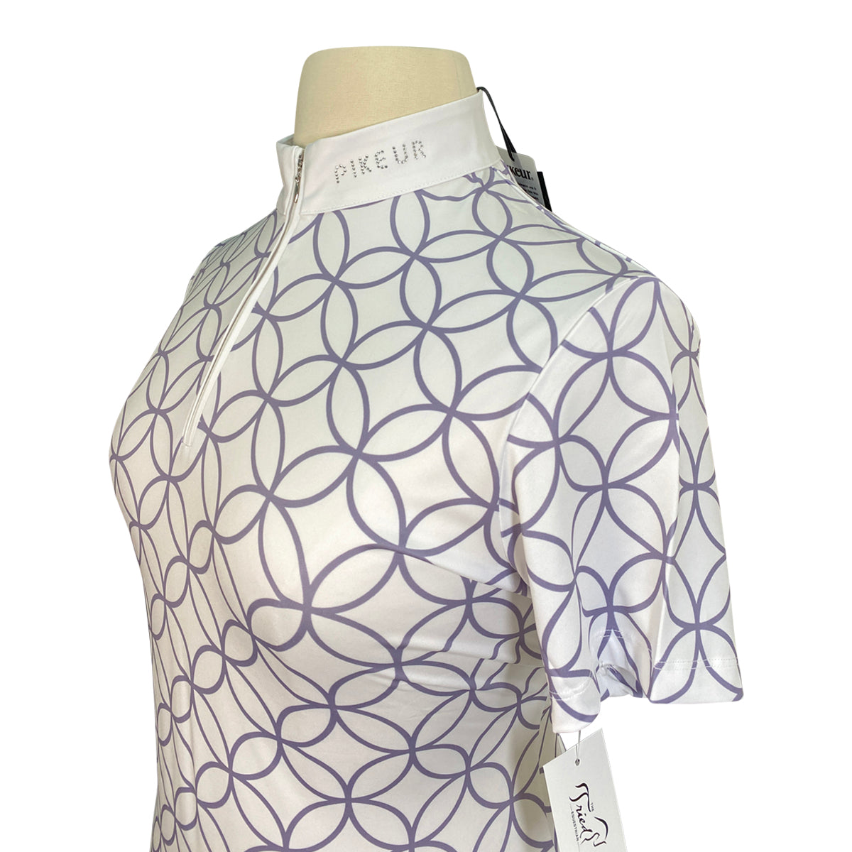 Pikeur 'Marou' Show Shirt in White/Silk Purple