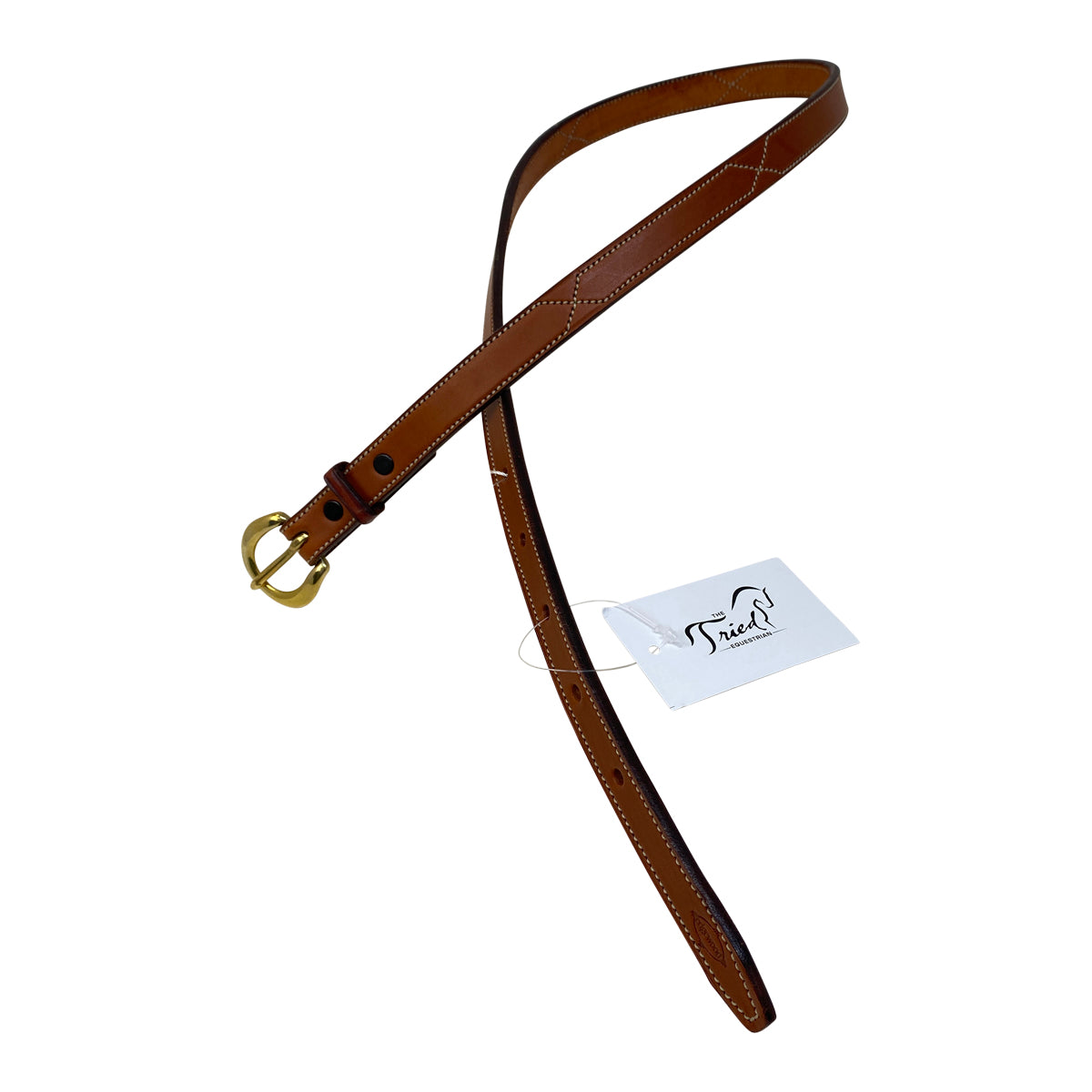 Edgewood Stitched Belt in Cognac