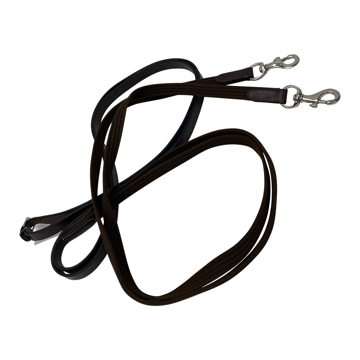 Exion Nylon Draw Reins w/Snaps in Brown
