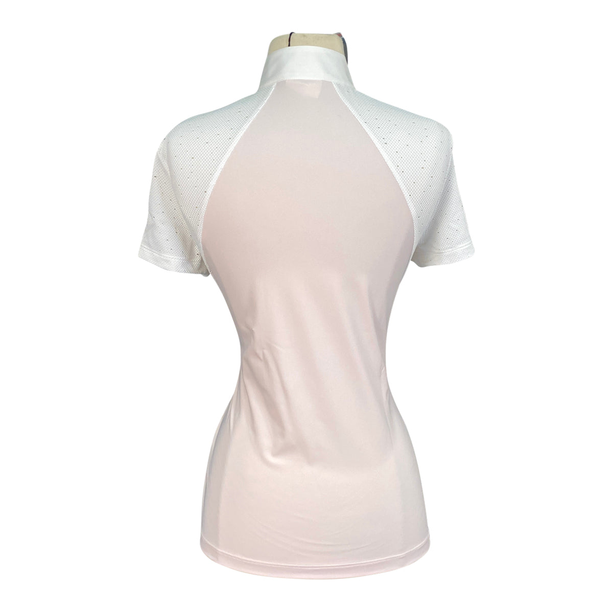 Cavalleria Toscana Crochet S/S Competition Shirt in Pink/White