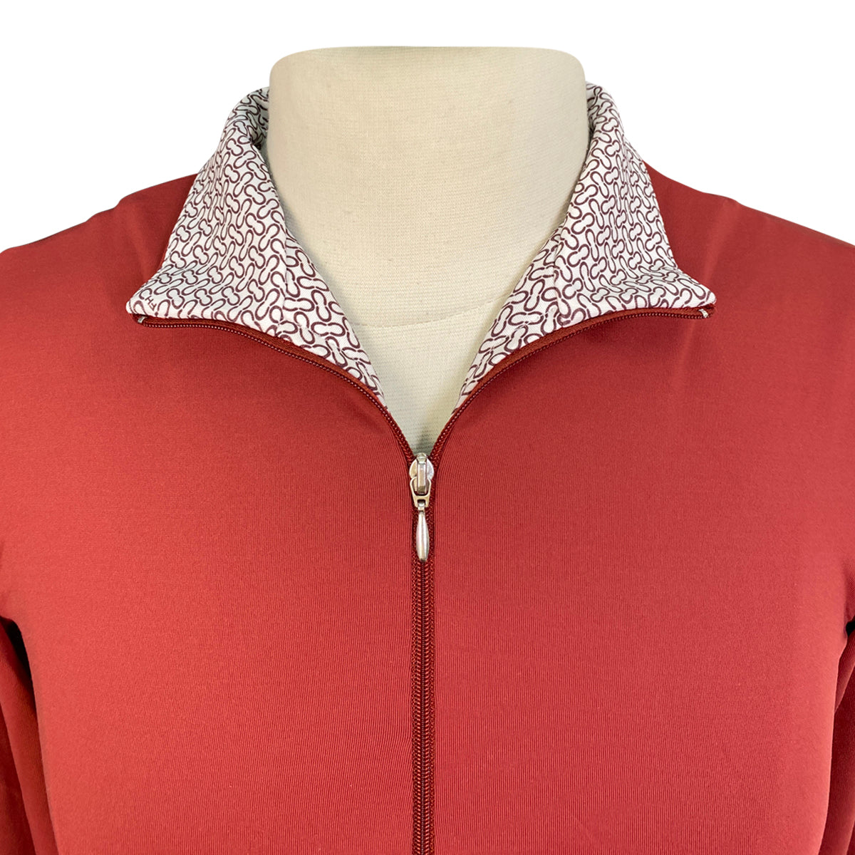 For Horses 'Gioconda' Long Sleeve Schooling Shirt in Ruby - Women's Small