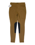 Crossover Knee Patch Breeches in Mustard