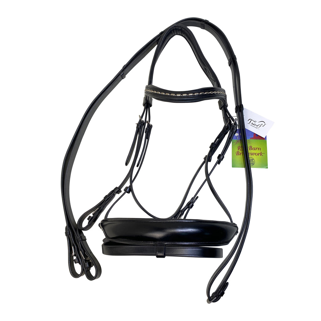 KL Select Red Barn Topline Dressage Bridle in Black