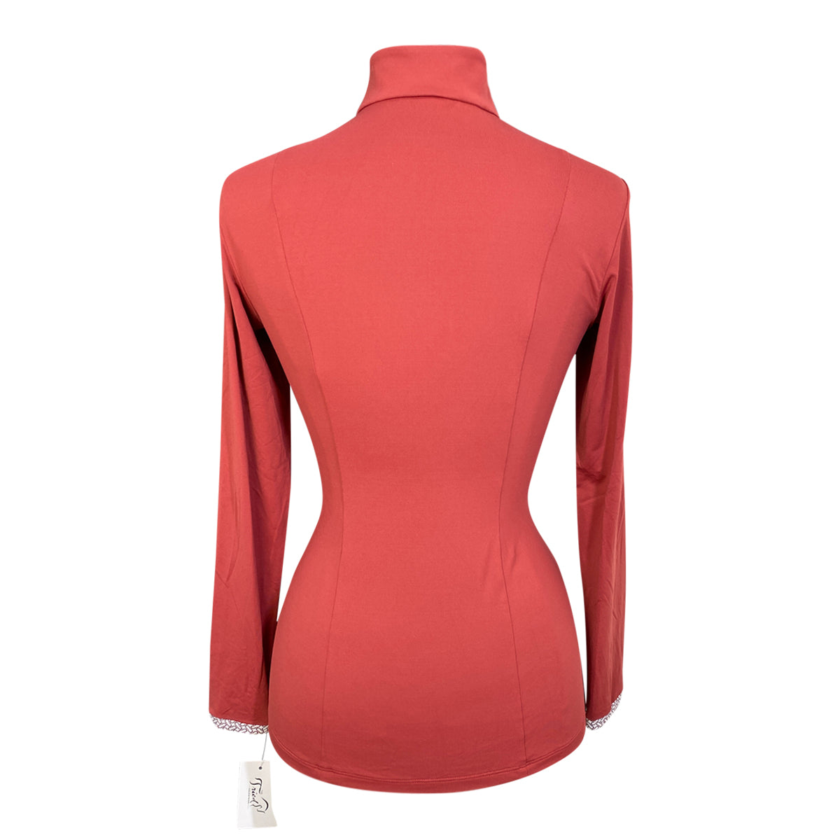 For Horses 'Gioconda' Long Sleeve Schooling Shirt in Ruby - Women's Small