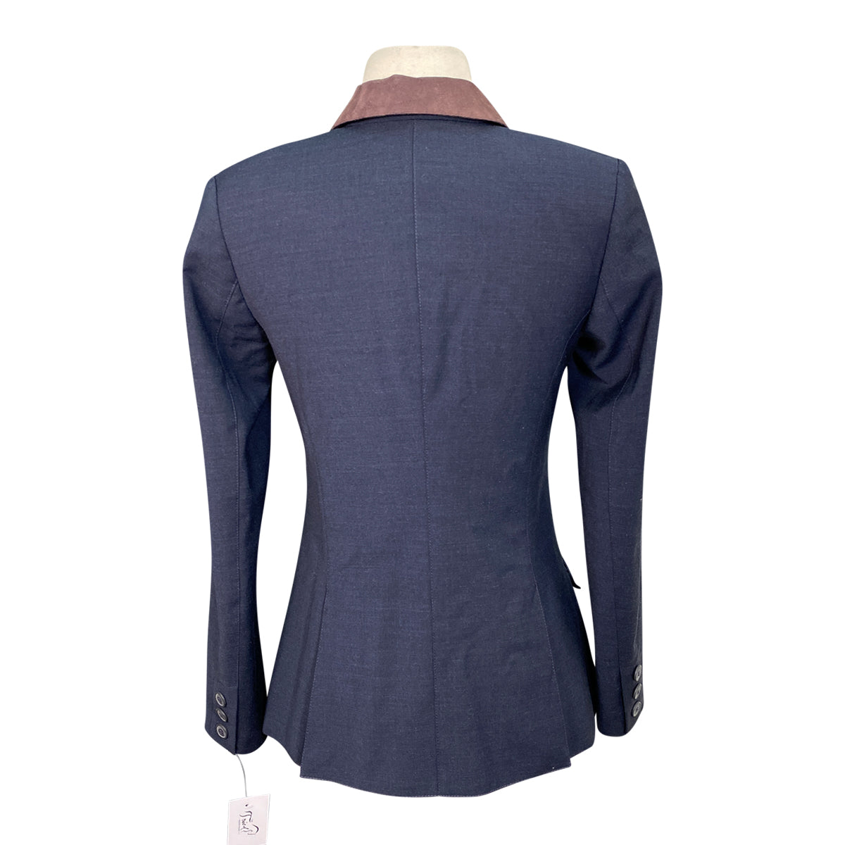 Winston Equestrian Classic Competition Coat in Navy/Brown Suede