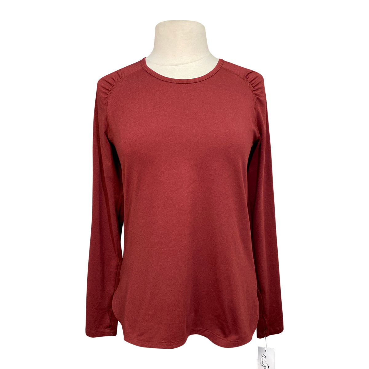 Noble Outfitters Long Sleeve Crew Training Shirt in Burgundy