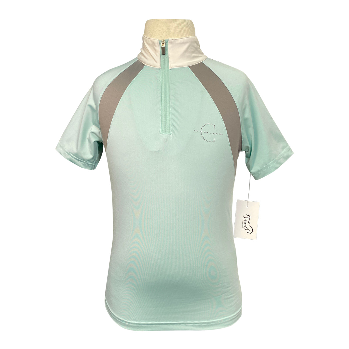 Covalliero Kids 'Lani' Short Sleeve Show Shirt in Sea Green
