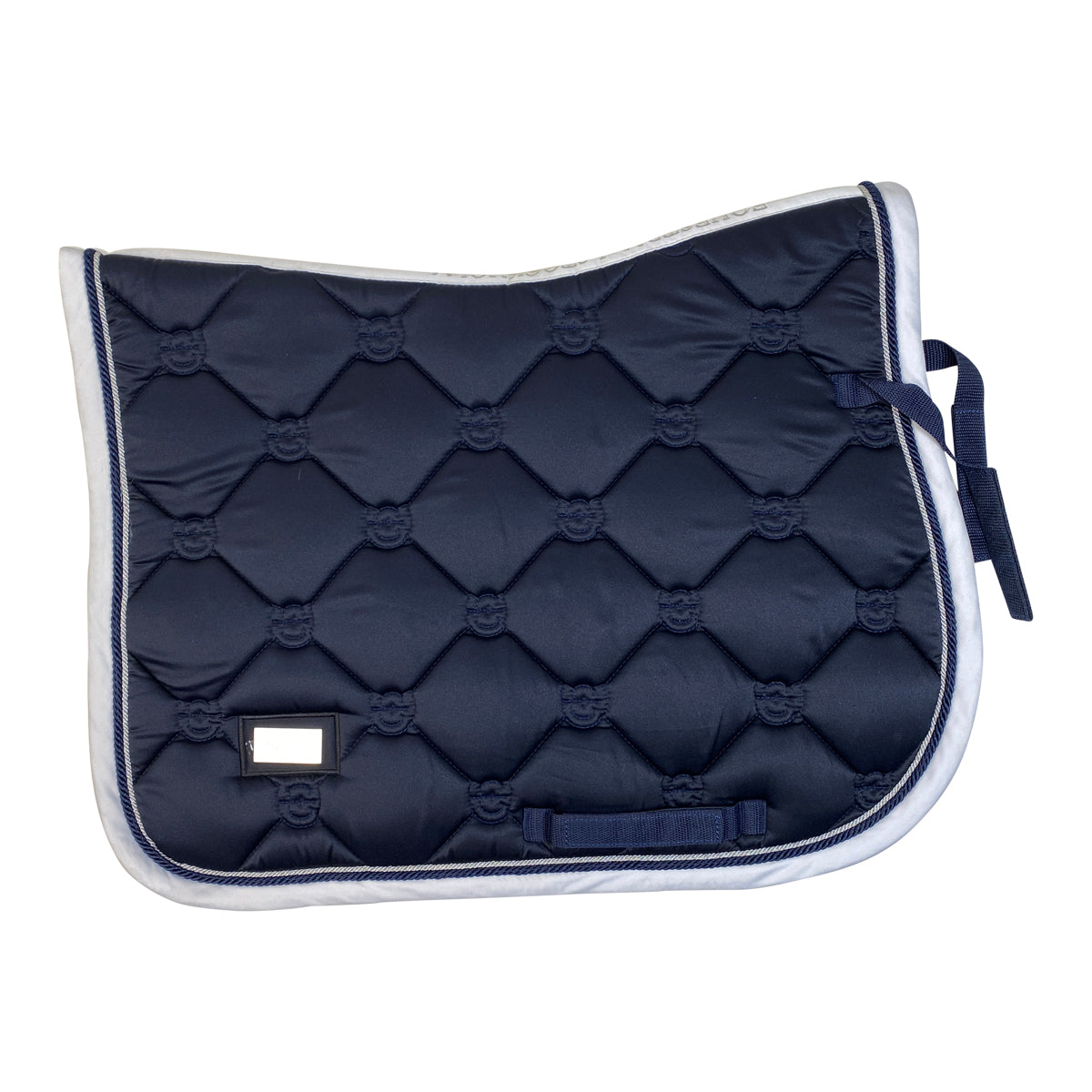 Equestrian Stockholm Jump Saddle Pad in Navy/White