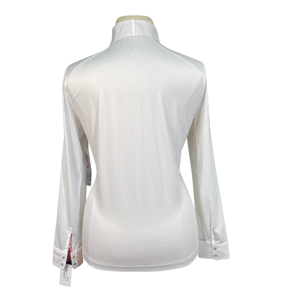 Dover Saddlery 'Coolblast' Show Shirt in White/Cherry Blossoms