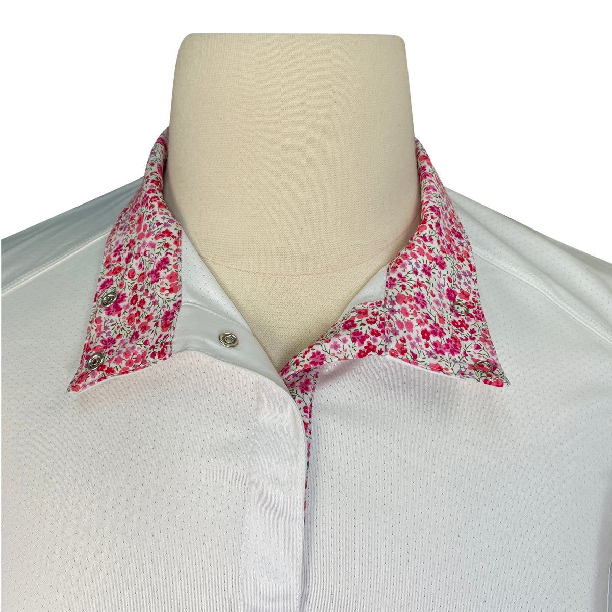 Dover Saddlery 'Coolblast' Show Shirt in White/Cherry Blossoms