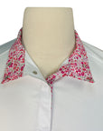 Dover Saddlery 'Coolblast' Show Shirt in White/Cherry Blossoms