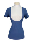 Cavalleria Toscana Jersey Competition Shirt w/Oval Pleated Bib in Atlantic Blue