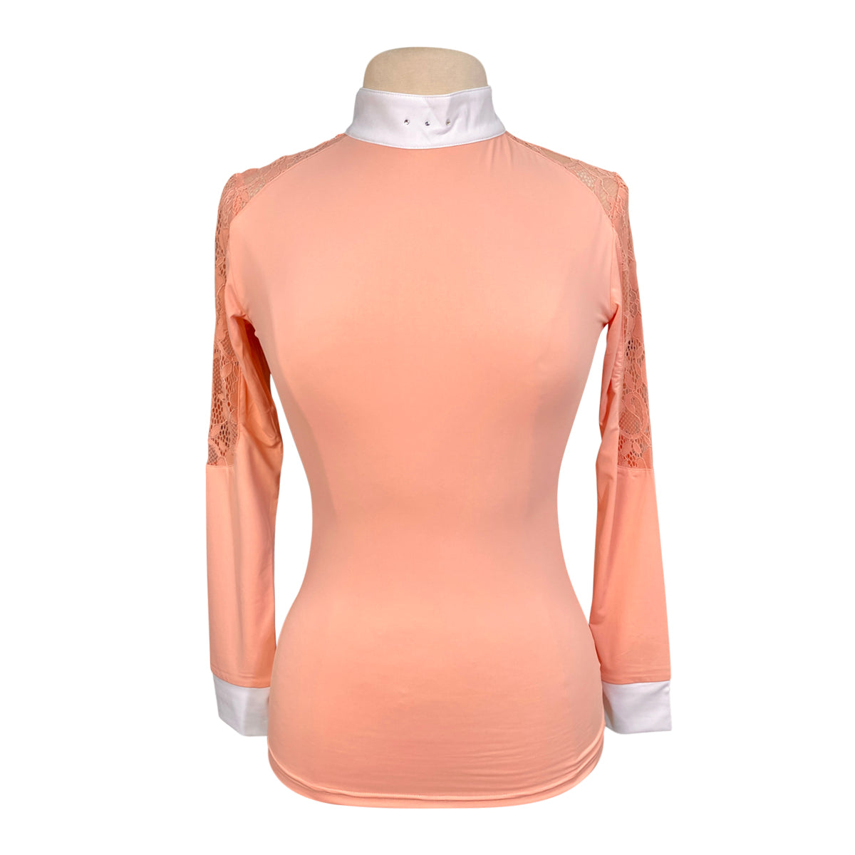 Equistyle Lace Long Sleeve Competition Shirt in Peach