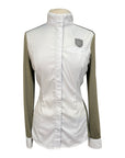 Asmar Equestrian 'Costa' Cooling Show Shirt in White/Army Green