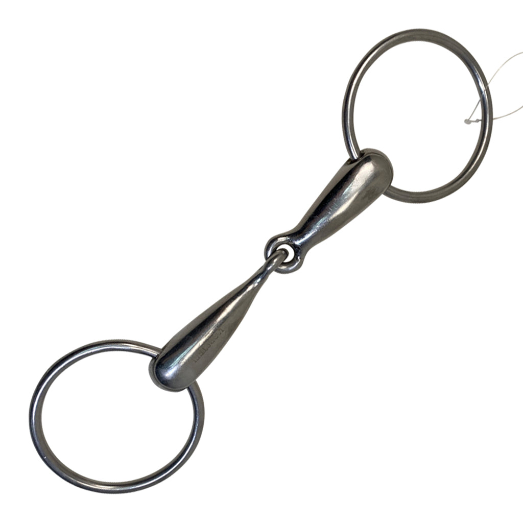 Loose Ring Hollow Mouth Single Joint Snaffle in Stainless Steel