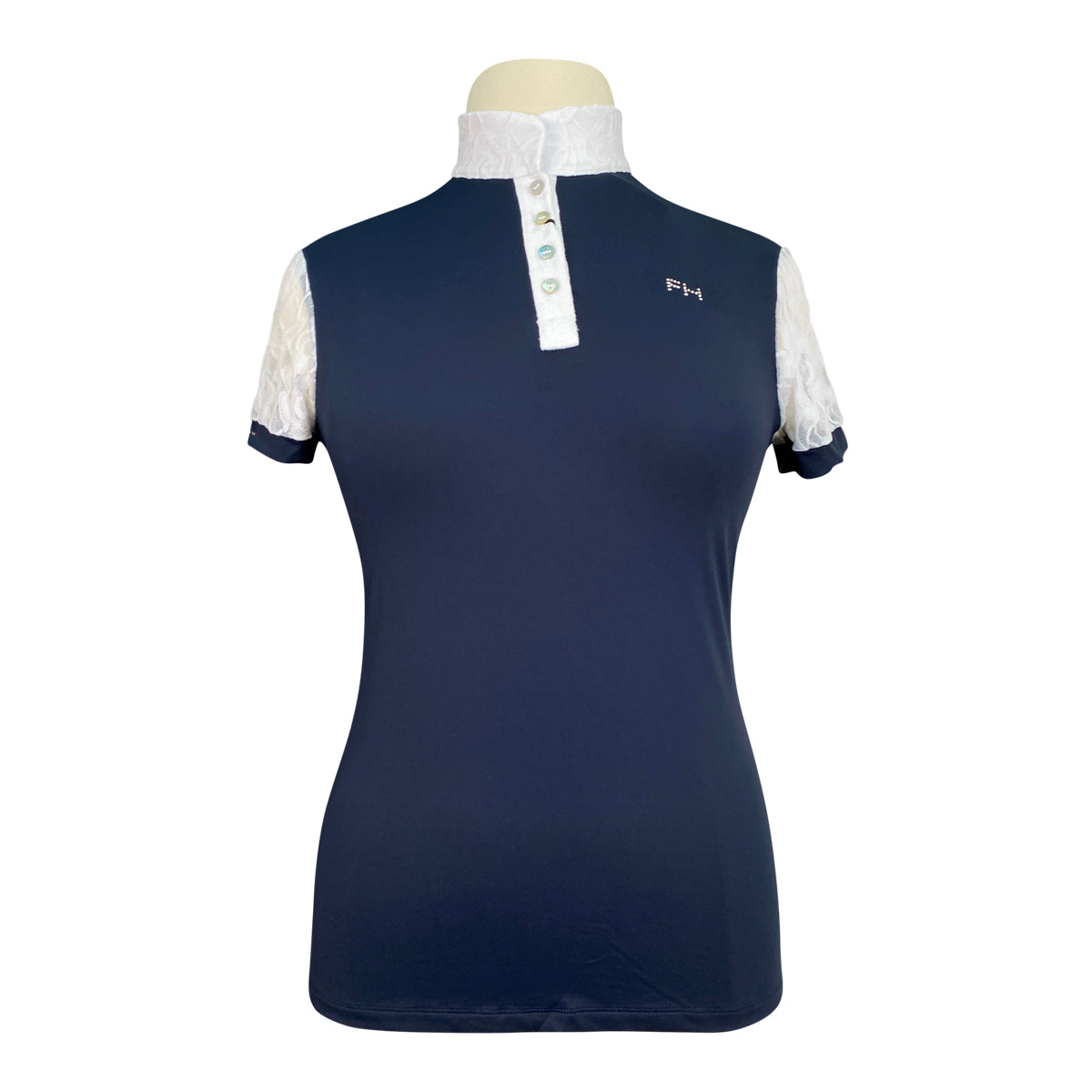 For Horses 'Stella' Show Shirt in Navy