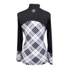 Novella Equestrian 'The Cody' Long Sleeve Shirt in Black/White/Plaid
