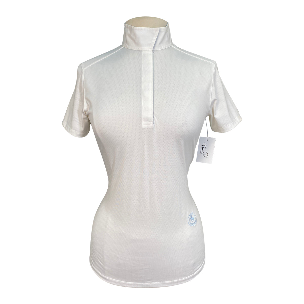 Essex Classics &#39;Talent Yarn&#39; Short Sleeve Show Shirt in White w/Blue Paisley