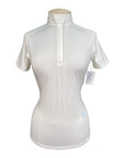 Essex Classics 'Talent Yarn' Short Sleeve Show Shirt in White w/Blue Paisley