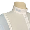 Cavalleria Toscana Jersey Competition Polo w/Decorative Trim in White/Blue