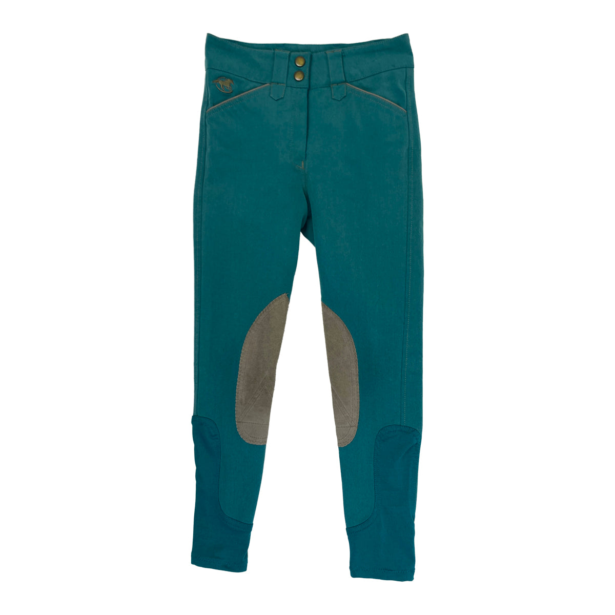 SmartPak &#39;Piper&#39; Knee Patch Breeches in Teal/Tan - Children&#39;s 10