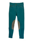 SmartPak 'Piper' Knee Patch Breeches in Teal/Tan - Children's 10