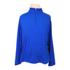 Ibkul Solid Long Sleeve Mock Neck Top in Blue