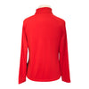 Ibkul Solid Long Sleeve Mock Neck Top in Red