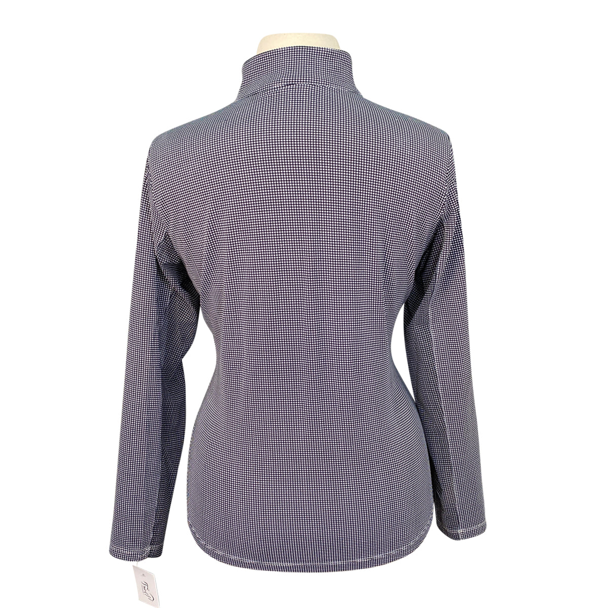 IBKUL Long Sleeve Shirt in Black/White Gingham - Women's Large
