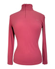 Animo 'Boston' Ribbed Quarter Zip in Dusty Rose