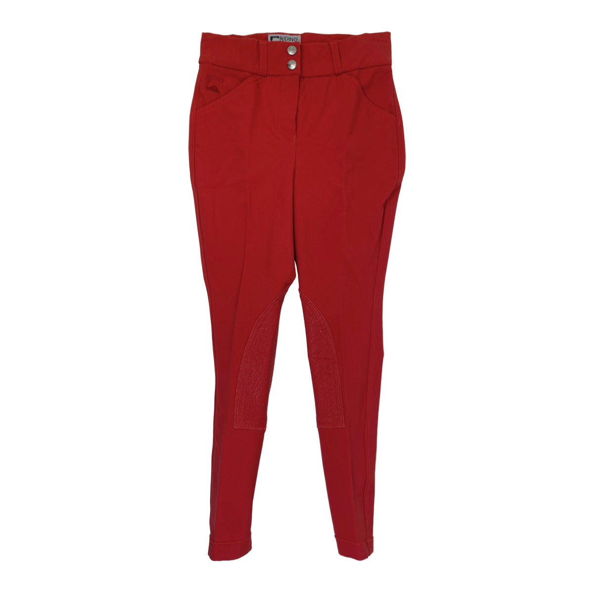 Dover Riding Sport Fleece Knee Patch Breeches  in Bright Red 
