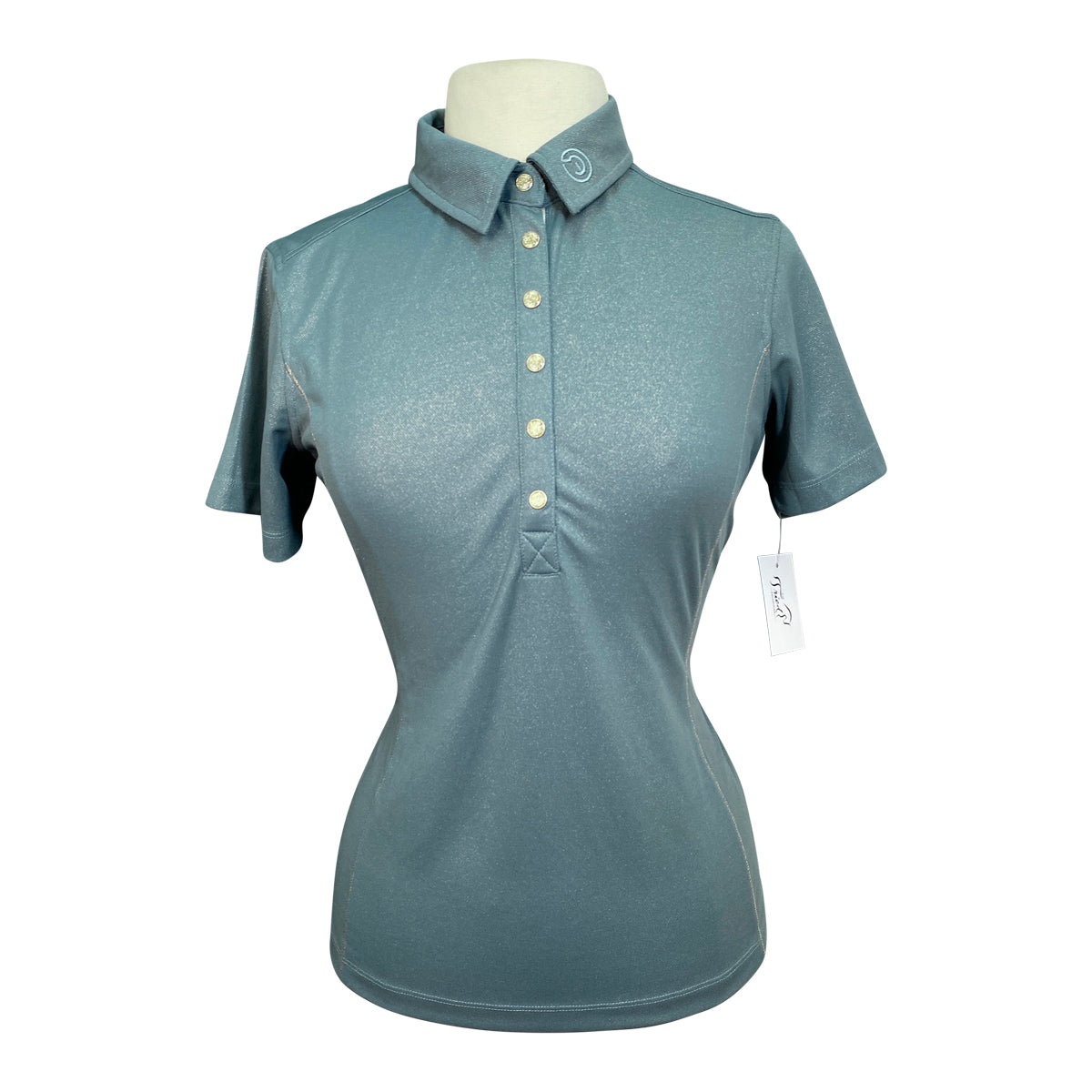 Anky Essential Polo Shirt in Blue Heron/Glitter 