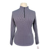 IBKUL Long Sleeve Shirt in Black/White Gingham - Women's Large
