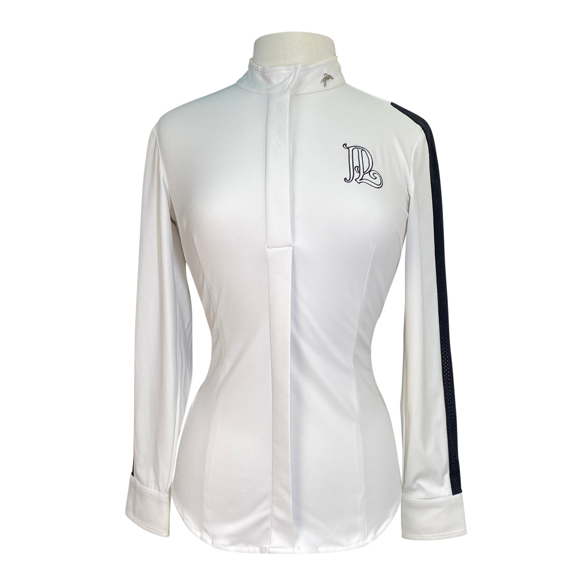 Pénélope Leprevost Equestrian 'The Show Shirt' Competition Shirt in White/Black - Women's XS
