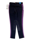 Kerrits Kids 'Powerstretch II' Knee Patch Breeches in Thistle/Black