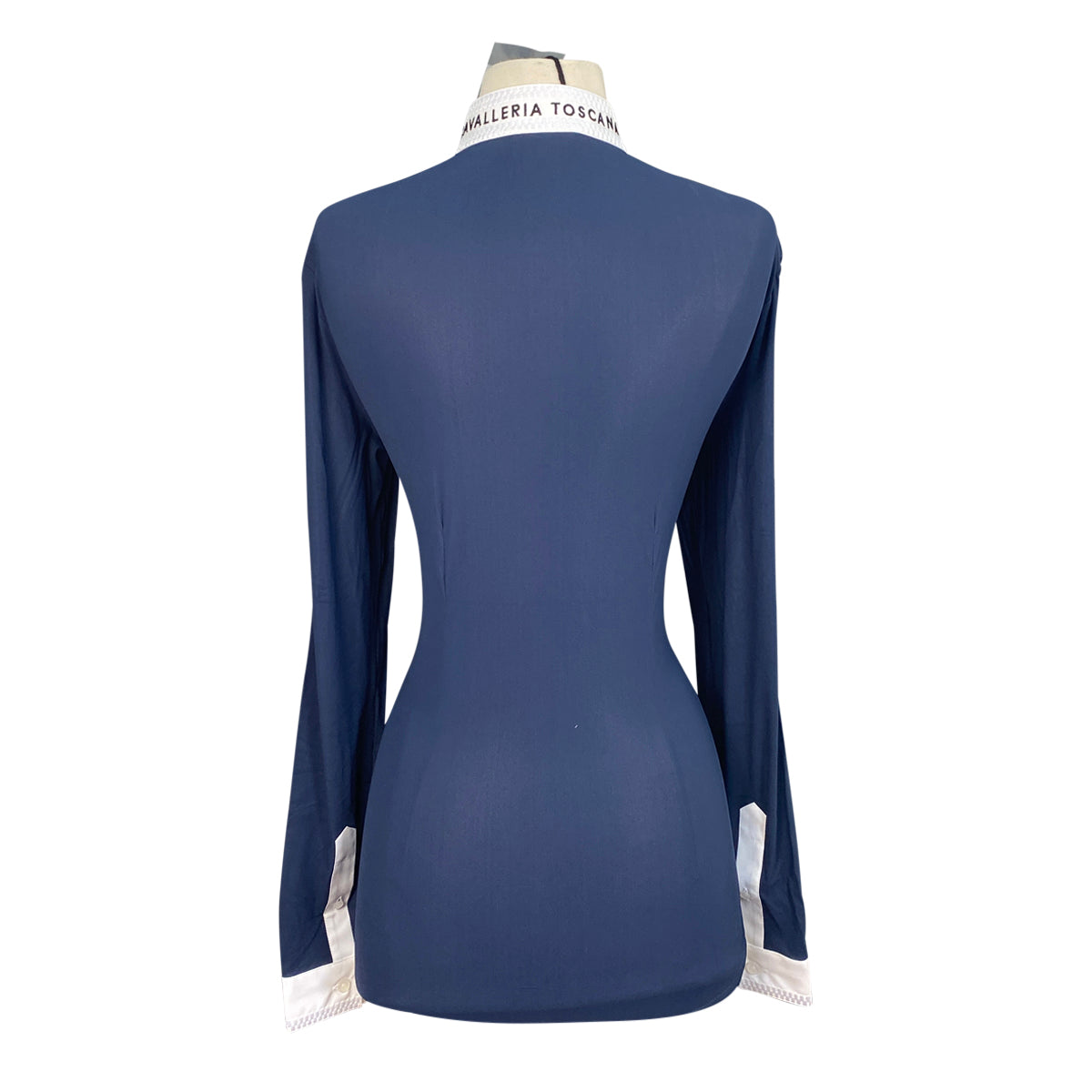Cavalleria Toscana L/S Jersey 'Elegant Embroidery' Competition Shirt  in Ocean Blue