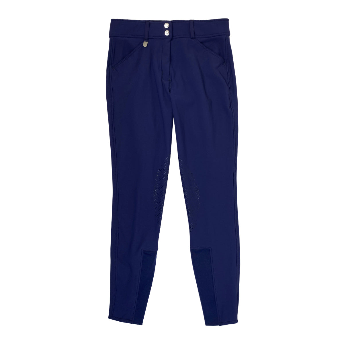 Horze &#39;Grand Prix&#39; Silicone Knee Patch Breeches in Navy
