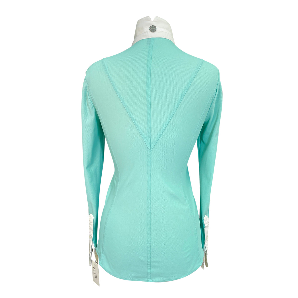Asmar Equestrian Mesh 'Arwen' Show Shirt in White/Teal 