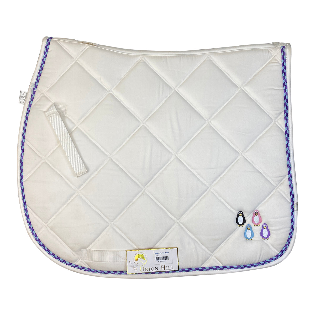 Lettia Embroidered A/P Pad in White Penguins