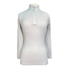 Horseware 'Sara' Quarter Zip Show Shirt in White - Women's 4 (XS)