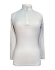 Horseware 'Sara' Quarter Zip Show Shirt in White - Women's 4 (XS)