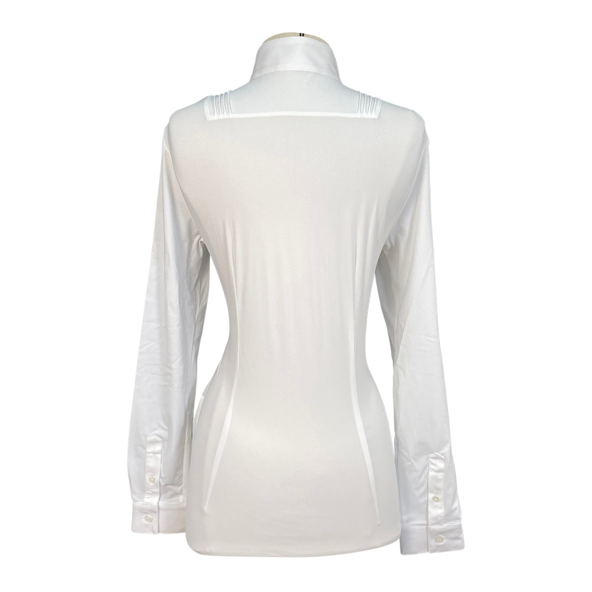 Cavalleria Toscana L/S Hunter Show Shirt w/Pleated Bib in White