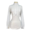 Cavalleria Toscana L/S Hunter Show Shirt w/Pleated Bib in White