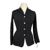Grand Prix Custom 'Classic' Sport Show Coat in Black w/Grey - Women's 12 Tall (US 6 Tall)